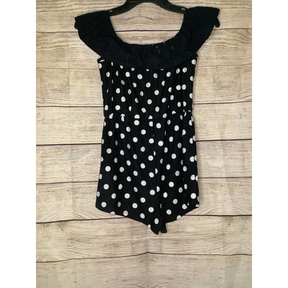 No Comment girls 14 black white romper